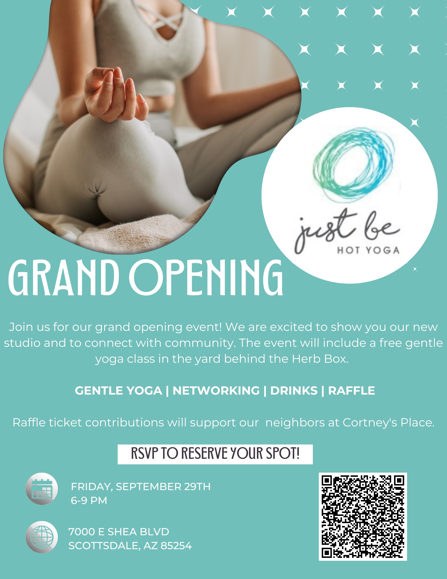 Just Be Grand Opening Flyer