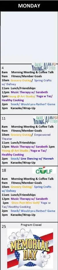 Monday May 2026 calendar Scottsdale
